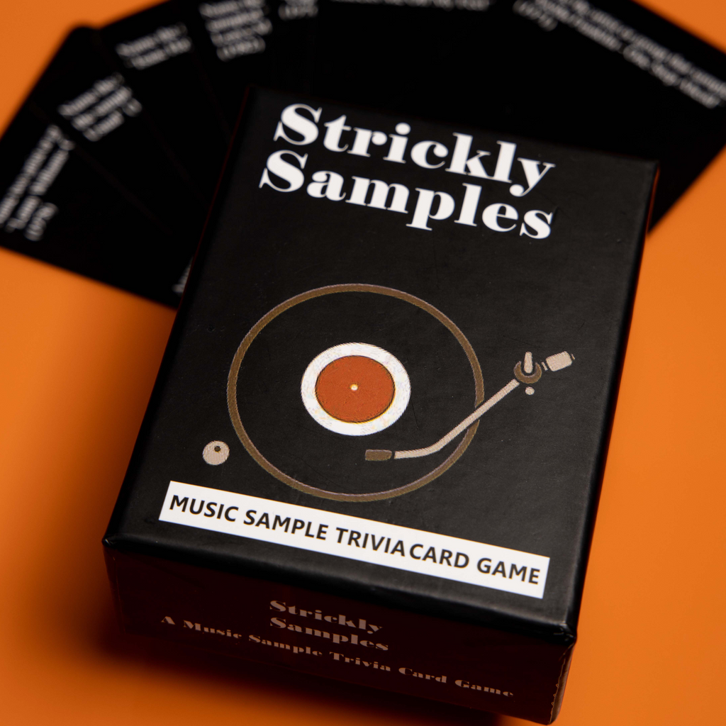 Strickly Samples™ is a music trivia game where players will discover and showcase their love for music that has been sampled. 